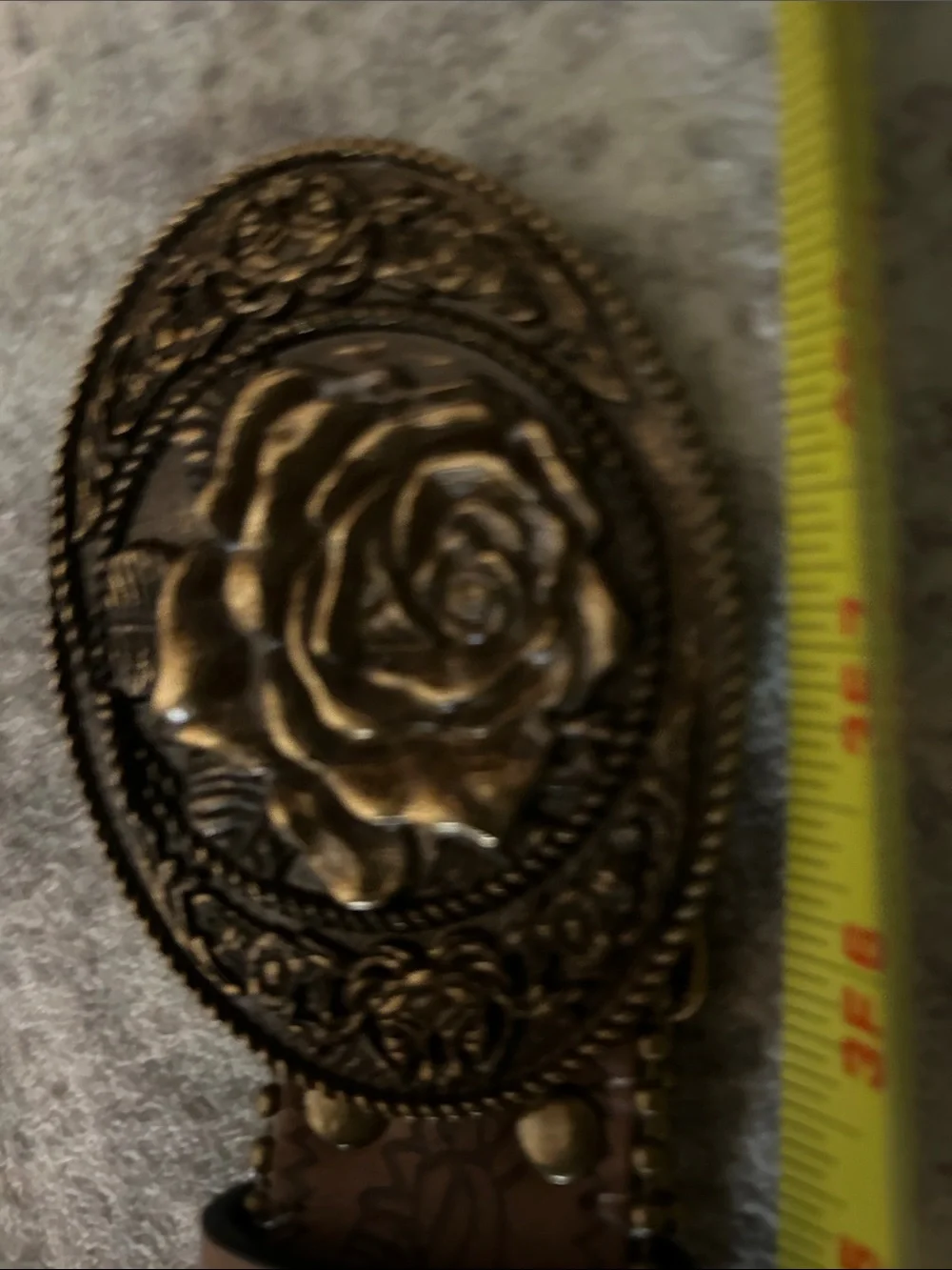 Brown Decorative Belts  with Ornate Brass Buckles - Never used.